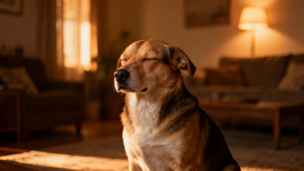 성견 유기견의 평온한 모습